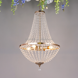 SMOOTH Wholesale Luxury Event Wedding <b>Ceiling</b> Decor Led Lighting Table Gold Crystal Chandelier - Product Image 3