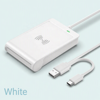Lecteur de cartes intelligentes NFC à double interface USB-A USB-C 2 en 1, lecteur de cartes à puce à contact PC/SC CCID ISO7816