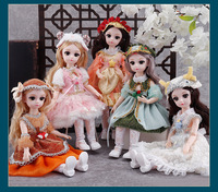 Poupée BJD mignonne de 30 cm (12 pouces) avec articulations mobiles, grands yeux, cheveux doux, modèle princesse, jouet cadeau pour fille