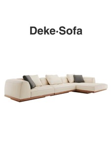 Sofá de Diseño Espacioso y Lujoso de Estilo Italiano, <span class=keywords><strong>Chaise</strong></span> <span class=keywords><strong>Longue</strong></span> de Esquina Posmoderna, Sofá Bohemio de Madera Maciza - Product Image 1