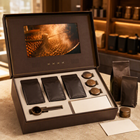Boîte vidéo numérique LCD OEM, boîte cadeau vidéo personnalisée pour la publicité de marques de café haut de gamme, emballage promotionnel pour entreprises