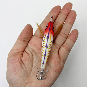 Hochwertige 110mm 14g künstliche Hart köder Edelstahl Stoff Material Tintenfisch Köder Leuchtende Tintenfisch Jig mit Tintenfisch Haken Doppel - Product Image 5