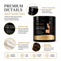 Crème capillaire professionnelle de luxe biologique naturelle au caviar et aux acides aminés pour la réparation et le lissage des cheveux