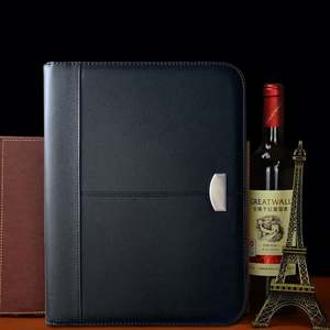 Custom Zipper PU Portfolio <b>Folder</b> Leather A4 <b>Folder</b> for Automotive & Insurance Corporate Gifts Promotional Advertising - Product Image 3