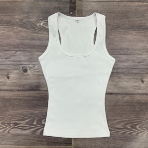 <span class=keywords><strong>Chaleco</strong></span> Deportivo Casual Personalizado al por Mayor, <span class=keywords><strong>Chaleco</strong></span> Básico sin Mangas con Nervaduras para Yoga, Fitness y Ropa Urbana, Camiseta sin Mangas para <span class=keywords><strong>Mujer</strong></span> - Product Image 3