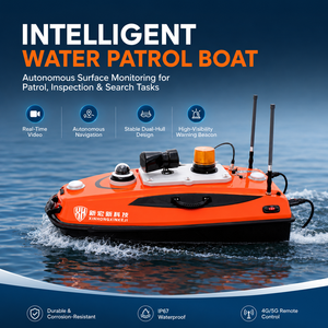 Bateau de surface sans pilote à grande vitesse (7 m/s) avec coque en fibre de carbone/Kevlar pour équipement de relevé aquatique - Product Image 4