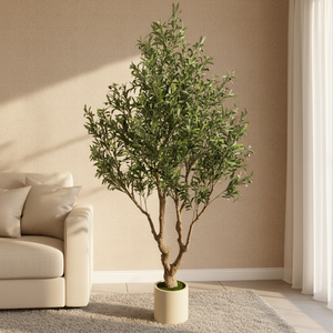 Árbol Bonsái de Olivo Artificial Realista de 230 cm, Plástico, para Interiores, Hogar u Oficina, Decoración Moderna de Alta Calidad - Product Image 1