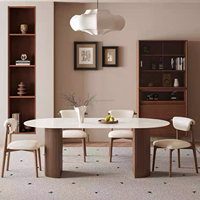 Table à manger ovale extensible 47''-65''-83'' - Design extensible 3-en-1 - Peut accueillir 4 à 8 personnes confortablement