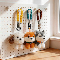 Porte-clés en peluche chiot Westie mignon, poupée décorative, cadeau unisexe, breloque animale de compagnie Kawaii de dessin animé, 15 cm, rembourrage en coton PP