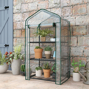 Mini invernadero de 3 niveles para plantas 69x49x125 cm, estructura de acero con cubierta de PVC, para uso en balcón o jardín. - Product Image 6
