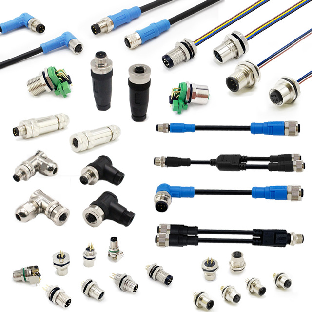 Custom IP66 Waterproof M8 M12 Power Cable Connector 7/8 Male Female Screw Plug 3 4 5 6 8 2Pin PCB Panel Mount Circular Connector