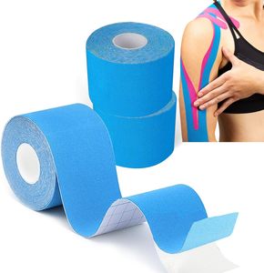 Fita atlética sem cortes superior elástica do Kinesiology Fita hipoalergênica do esporte do algodão para o apoio comum do alívio de dores do músculo - Product Image 1