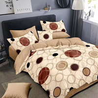 Ensemble de draps de lit personnalisé 5 pièces de haute qualité, populaire au Ghana, 1 drap de lit avec 4 taies d'oreiller