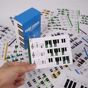 Carte d'accords de <span class=keywords><strong>piano</strong></span> Tableau d'accords de <span class=keywords><strong>piano</strong></span> Tableau des doigts 120pcs Cartes codées en couleur pour débutants en <span class=keywords><strong>piano</strong></span> Apprenants en musique Papier cuivré - Product Image 4