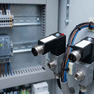 Conector Solenoide Macho M12 EB-P1N02VL1C-12MD Impermeable IP67 Bipolar con Varistor LED para Control Industrial - Product Image 2