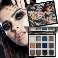 Palette d'ombres à paupières minérales mates métalliques imperméables avec logo personnalisé, OEM, étiquette privée, MSDS, 12 couleurs