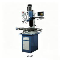 Machine à fraiser industrielle YH45 pour usinage 3-en-1, type banc, pour réparation et fabrication de pièces de précision, fraiseuses manuelles
