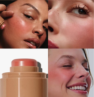 Bâtons de blush hydratants véganes best-sellers pour lèvres et joues, haute pigmentation, longue tenue, résistants à l'eau, ingrédients minéraux, pour carnations claires