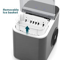 Mini fabricante de cubitos de hielo portátil inteligente eléctrico, máquina de hielo de bloque automática de 13L para uso en la cocina del hogar