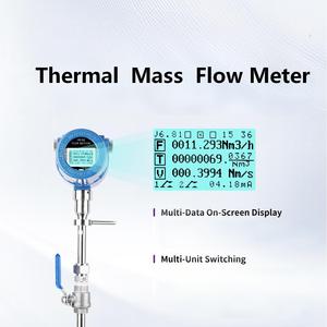 Débitmètre massique thermique en acier inoxydable certifié CE avec sortie 4-20 mA <span class=keywords><strong>pour</strong></span> la mesure de l'air comprimé - Product Image 1