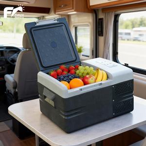 Mini réfrigérateur de voiture noir vert, zone unique, 9L 12L, compresseur électrique, réfrigérateur portable pour <span class=keywords><strong>camping</strong></span>, voyages en voiture - Product Image 1