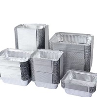 Conteneur alimentaire en aluminium recyclable de 230 ml avec couvercle en PET de qualité alimentaire pour l'emballage alimentaire