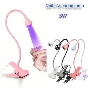 Nail Lights Dryer Ultraviolet UV <b>Lamp</b> Mini Flexible <b>Clip</b>-On Desk USB Gel Curing Manicure Pedicure Tools - Product Image 2
