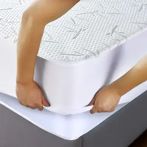 Premium Quality Comfortable Quilted Bamboo Waterproof Mattress Protector