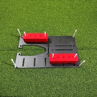 SwingPerfect Golf Putting Speed Trap: Tablero de fibra de carbono y bloques de obstáculos rectangulares de silicona para entrenamiento de trayectoria del putter