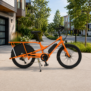 Vélo cargo électrique OEM 24 pouces à moteur central en acier Cr-Mo, longue portée, pour transport familial et livraison urbaine - Product Image 3