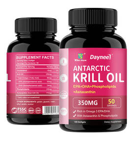 Aceite de krill antártico EPA DHA fosfolípido astaxantina suplemento sanitario Omega <span class=keywords><strong>3</strong></span> cápsulas de gel blando de aceite de krill antártico - Product Image 1