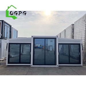 Negozio Container Mobile Espandibile da 20 Piedi, Prefabbricato Pieghevole con Tre Porte Rivestite per Uso Commerciale e Retail - Product Image 2