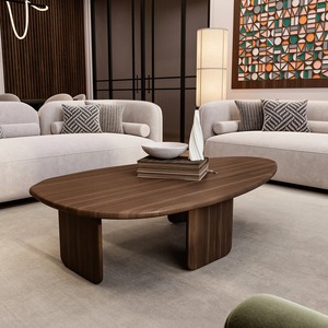 Fábrica al por mayor muebles modernos para el hogar minimalista de lujo <span class=keywords><strong>120</strong></span> <span class=keywords><strong>cm</strong></span> mesa de centro de nogal de madera con almacenamiento para la Mesa de la sala de estar