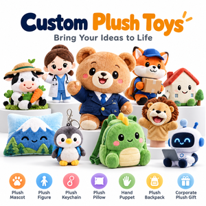 Peluche de Mascota Personalizado Profesional OEM, Muñeco de Peluche con Logotipo para Personajes de Marca Industrial, Regalos Promocionales y Souvenirs - Product Image 1