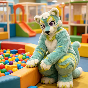 Costume de mascotte féline Fursuit personnalisé, en fourrure complète épaisse et moelleuse, avec correspondance des couleurs, pour dérivés d'animation, tenue de cosplay pour exposition et anthro - Product Image 4