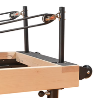 Reformer Pilates pliable en bois d’érable avec pieds réglables Machine de fitness professionnelle pour studio et maison