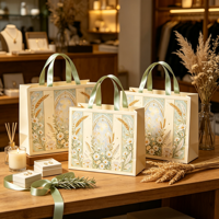 Sac en papier haut de gamme à thème zodiacal avec poignée en ruban gaufré 3D, sac de shopping écologique personnalisé avec logo imprimé