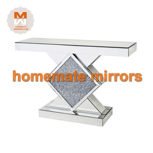 Mesa de <span class=keywords><strong>consola</strong></span> con espejo de diamante triturado falso barato caliente con luces LED - Product Image 2