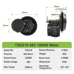 Grefel sz16 1000w אמצע כונן 48v אופניים חשמלי ערכת המרה לאופניים עם תצוגת lcd למצוא סוחרים רשמיים למכירה - Product Image 3