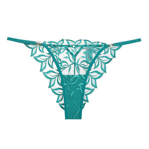 <b>Sexy</b> Lace Leaf Embroidery Lingerie <b>Set</b> Women Underwire Mesh Bra and Thong 2 Piece <b>Set</b> Seductive Womens Intimates Underwear - Product Image 3