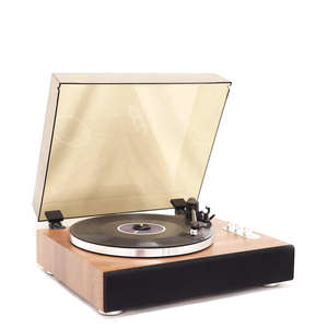 Tocadiscos de Vinilo Moderno de Madera para Escritorio, con Altavoz Integrado, 2 Velocidades, para Decoración del Hogar, Audio de Alta Fidelidad - Product Image 2