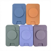 Étui de téléphone en PU magnétique avec support intégré et porte-cartes, transparent, anti-chute, compatible avec 16 17 Pro Max