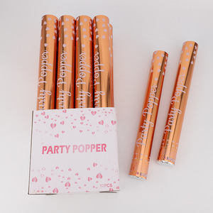 Nouveau Design Rose Golden <span class=keywords><strong>Party</strong></span> <span class=keywords><strong>Popper</strong></span> Festival Célébration Confettis Cannon Main Twist Feux D'artifice Anniversaire Fête De Mariage - Product Image 4