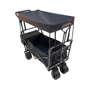 <span class=keywords><strong>Portail</strong></span> pliant pliable Wagon utilitaire Camping en plein air plage chariot jardin parc chariot 4 roues fortes poignée réglable - Product Image 2