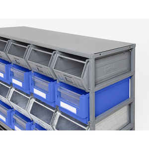 Estantería monobloque Fami Domino, 1025x355x885mm, con 16 contenedores metálicos - Product Image 3