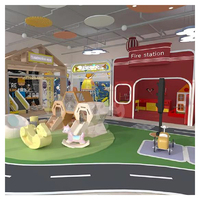 Aire de jeux intérieure personnalisée sur le thème de la ville, certifiée CE, Happy Zone, jeu de rôle, caserne de pompiers, ville routière, centre de jeux pour enfants