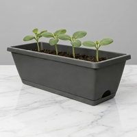 Pot de fleurs en plastique durable au design minimaliste moderne avec trou de drainage pour herbes et légumes