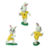 Figurine de dessin animé, jouet animal en PVC personnalisé pas cher, jouets lapin et autres animaux floqués