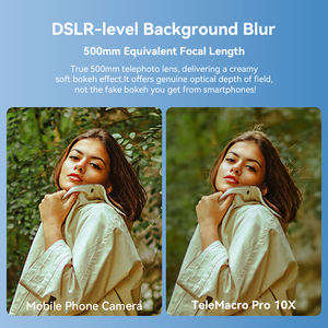 Kit d'objectifs professionnels 2-en-1 : télé<span class=keywords><strong>objectif</strong></span> zoom 10x et <span class=keywords><strong>objectif</strong></span> <span class=keywords><strong>macro</strong></span> 200 mm pour les prises de vue longue distance et les gros plans, universel pour téléphone - Product Image 6