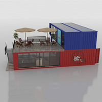 Café conteneur, café-bar de luxe en conteneur, bar en conteneur, café